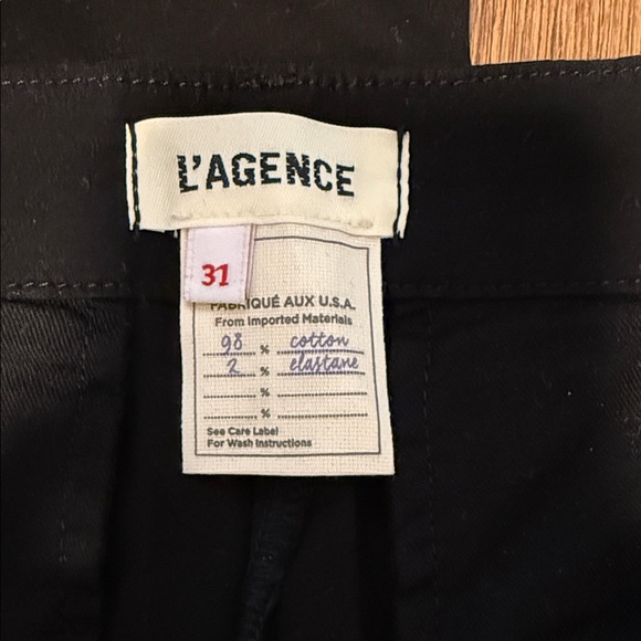 L'AGENCE Elegant Black Cargo Trousers size 31 NWT